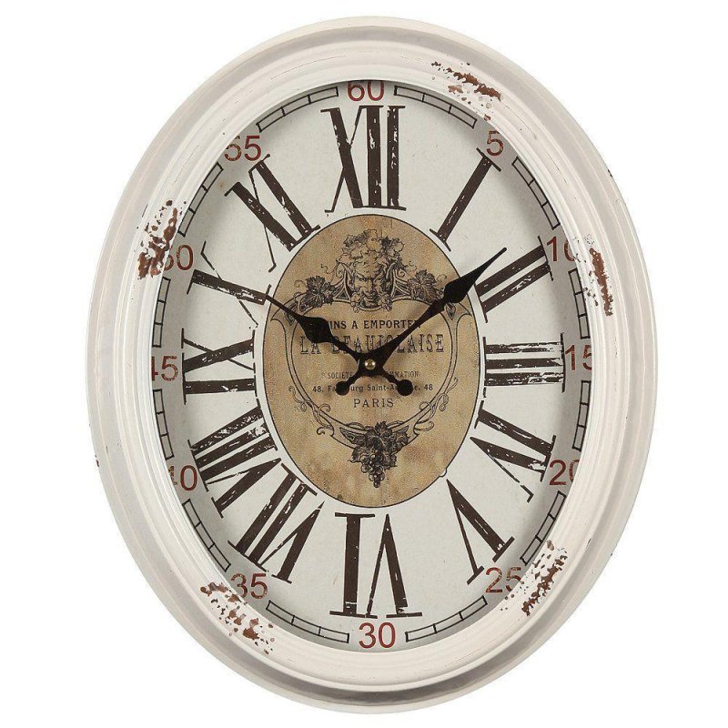 Wanduhr, Nostalgie Shabby Uhr in schwerer Ausführung 47 cm
