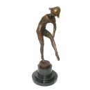 Bronzefigur, Bronze Skulptur, Tanz der Harlekinade,...