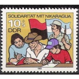 DDR Nr.2834 ** Solidarität mit Nicaragua 1983, postfrisch