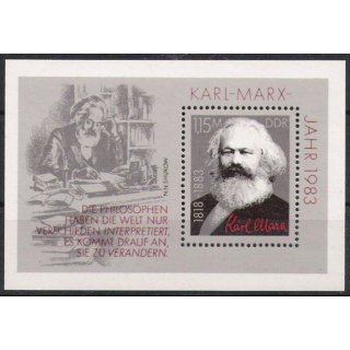 DDR Block Nr.71 ** Karl Marx 1983, postfrisch