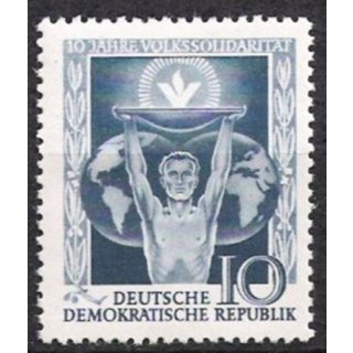 DDR Nr.484 ** 10 Jahre Volkssolidarität 1955, postfrisch