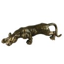Panther, Puma, Raubkatze, Tierfigur aus Gusseisen in Bronzeoptik 41 cm