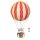 Modell Ballon Rot-Weiß, Historischer XL Gasballon mit großer Gondel, 32 cm