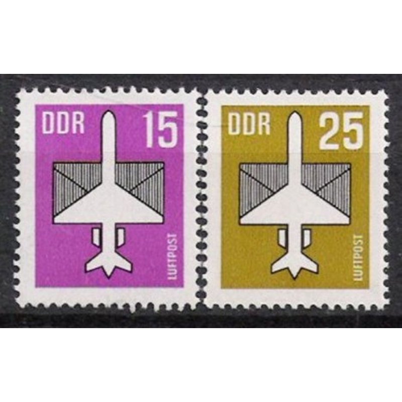 DDR Nr.3128/29 ** Freimarken Luftpost 1987, postfrisch