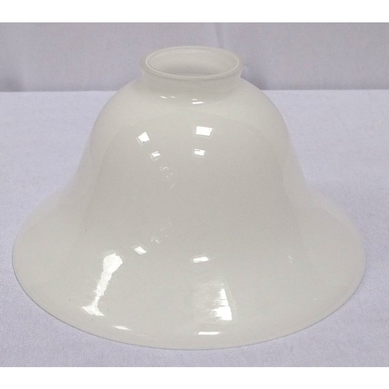 Lampenschirm, Konisch geschweifter Antiker Glasschirm, milchig Weiß 20 cm