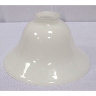 Lampenschirm, Konisch geschweifter Antiker Glasschirm, milchig Weiß 20 cm