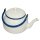 Emaille Wasserkessel, Teekessel, Wasserkocher, Koch-Kessel weiß- blau 2 Liter
