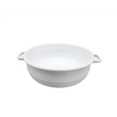Bauernschüssel, Suppenschüssel aus Emaille mit Deckel Weiß, 20 cm