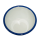 Emaille Schüssel, Salatschüssel, Müsli Schale, Dekor weiß mit blauem Rand 13 cm