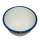 Emaille Schüssel, Salatschüssel, Müsli Schale, Dekor weiß mit blauem Rand 15 cm