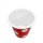 Emaille Becher, Konischer Milchbecher, Trinkbecher Tupfen Rot Weiß 10 cm