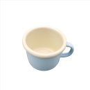 Emaille Espressotasse, Mokkatasse, kleine Tasse Pastell Hellblau 5 cm