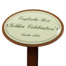 Rosenschild Rosenstecker Emaille, Englische Rose Golden Celebration Austin 1992