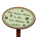 Beetstecker, Gartenschild Emaille, Lustiger Spruch, Erdspieß 50 cm