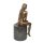Bronzefigur, Bronze Skulptur sitzender Weiblicher Akt, Bronze signiert Milo