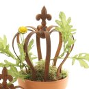Eisen Krone, Blumenkrone, Edelrost Rankhilfe, Rost Gartendeko, Gusseisen 16 cm