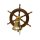 Schiffssteuerrad mit Messing Glocke, Schiffsglocke mit Steuerrad Ø 38 cm