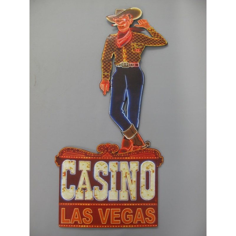 Blechschild, Reklameschild, Casino Las Vegas, Kneipen Schild 80x30 cm