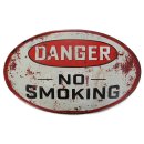 Blechschild, Reklameschild Danger No Smoking, Kneipen...
