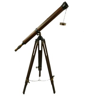Stand Teleskop, Stativ Fernrohr mit Holz Tubus, maritimes...
