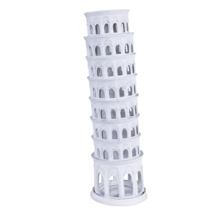 Teelicht Leuchte, Teelichthalter Der schiefe Turm von Pisa aus Biskuitporzellan