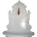 Wandbrunnen, Nostalgie Brunnen, Aluminium, Wetterfest, Weiß, 80 cm