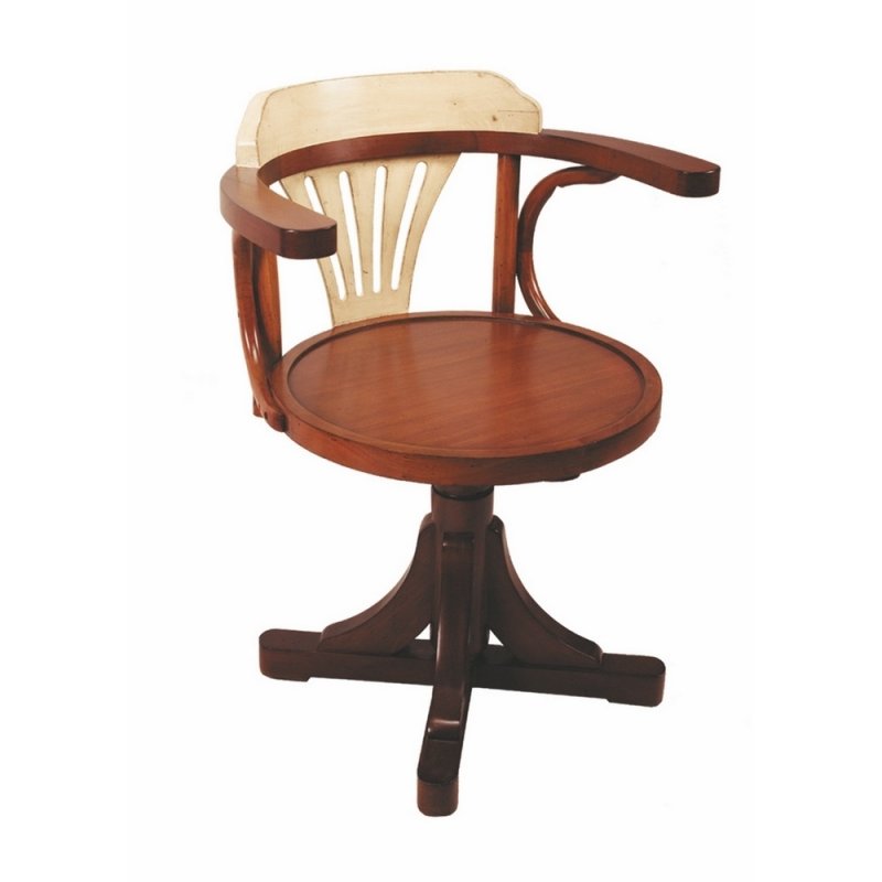 Desk Chair Viennese Bentwood Chair Captain Chair With White Backrest