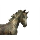 Pferd, Pferdeskulptur, Große Pferdefigur in Bronzeoptik, Resin 32 cm