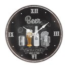 Kneipen Wanduhr mit Bier Motiven, Welcome Partyraum Beer...