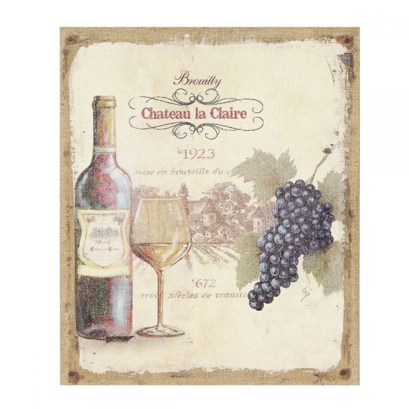 Romantisches Leinwandbild Chateau - Wein, Landhaus Bild 30x25 cm