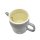 Emaille Teekanne, Deckelkanne, Teepott Grau & Weiße Tupfen 1,0 Liter