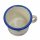 Emaille Tasse, Henkelbecher, Kaffeetasse, Outdoor Becher Creme Blümchen 8 cm