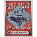 Blechschild, Reklameschild, Classic Garage, Automobil...