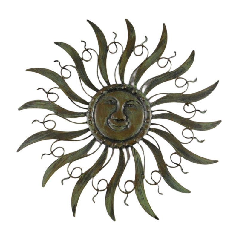 Wandobjekt Sonne, Wanddekoation, Wandornament, Gartendeko aus Metall 53 cm