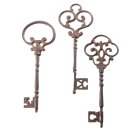 Barock Schlüssel Set, 3 große Mittelalter...