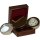 Kartenlese Kompass, Maritimer Tisch Kompass mit Lupe, Scheibenkompass in Holzbox
