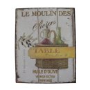 Blechschild, Reklameschild Le Moulin des oliviers,...