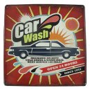 Blechschild, Reklameschild, Car Wash, Auto Wandschild 30x30 cm