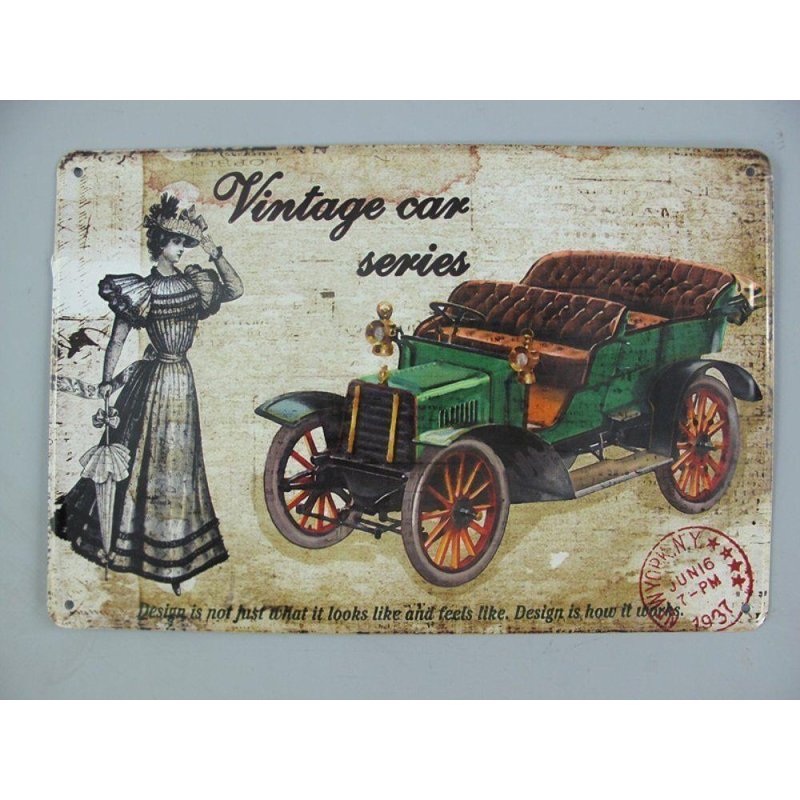 Blechschild Reklameschild Vintage Car Series Oldtimer Auto Wandschild 20x30 cm