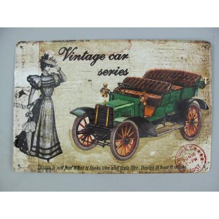Blechschild Reklameschild Vintage Car Series Oldtimer...