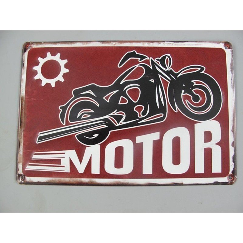 Blechschild, Reklameschild, Motor Bike, Motorrad Wandschild 20x30 cm