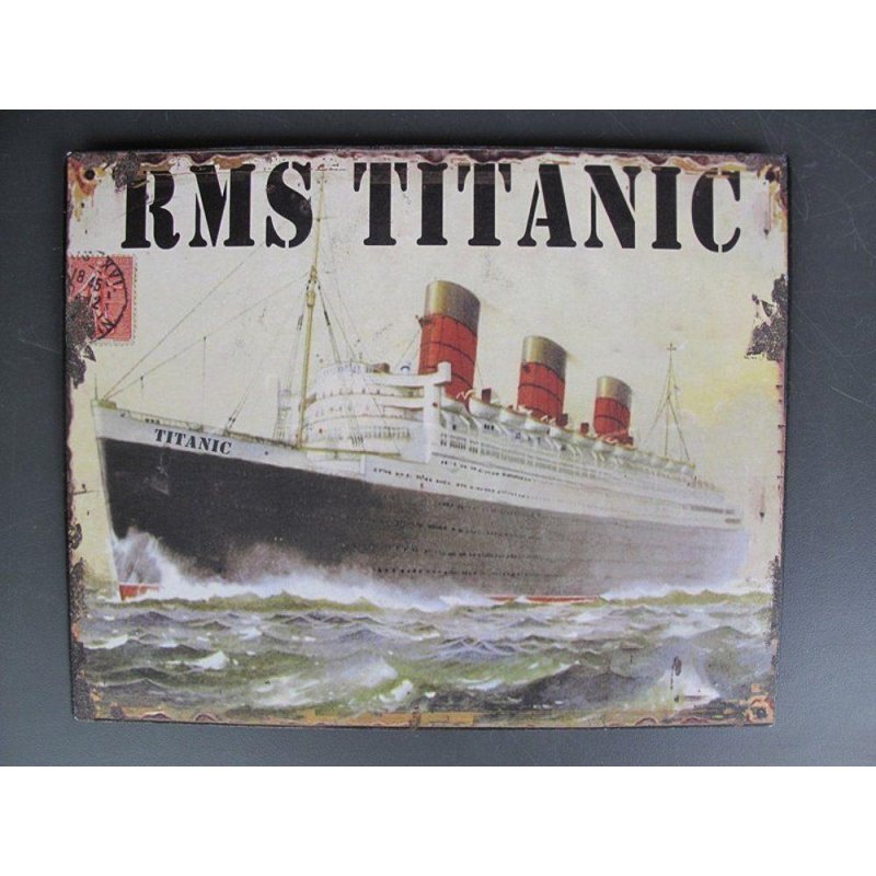Blechschild, Reklameschild, RMS Titanic, Schiff Wandschild 20x25 cm