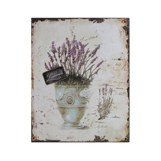 Blechschild, Reklameschild, Lavendel, Blumen Wandschild...