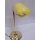 Bankerlampe, Schreibtisch-Lampe, Art Deko Tischlampe, Messing, gelber Glasschirm