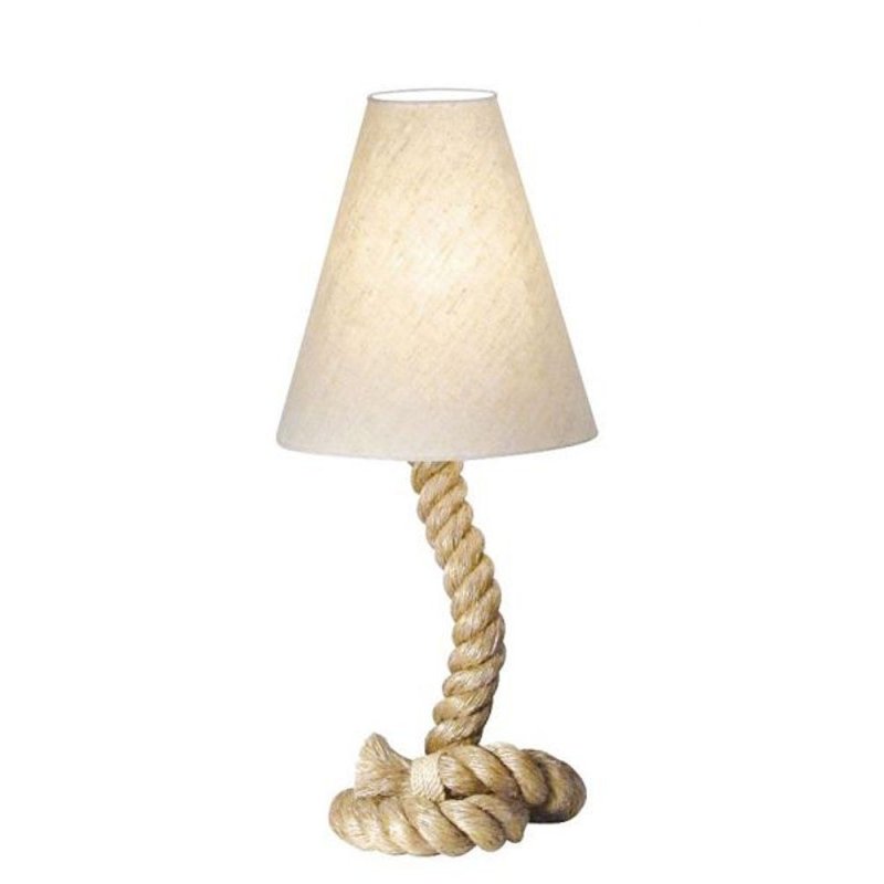 Taulampe, XL Tischlampe, Hockerleuchte, Große Seillampe 70 cm