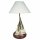 Tischlampe, Segelyacht Lampe, Lampe mit Segelyacht, Schirm Leuchte Messing 60 cm