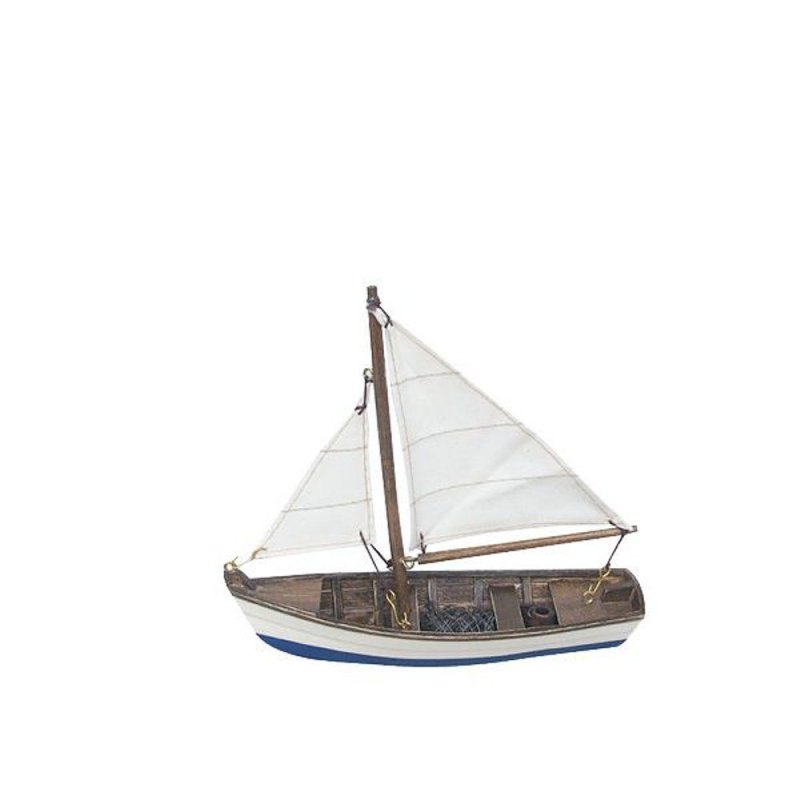 Kleines Holsteiner Fischerboot, Fischerei Segelboot, Modellschiff Holz