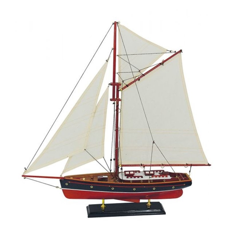 Segelyacht, Gaffel Yacht, Nostalgie Schiffsmodell mit Gaffeltakelung