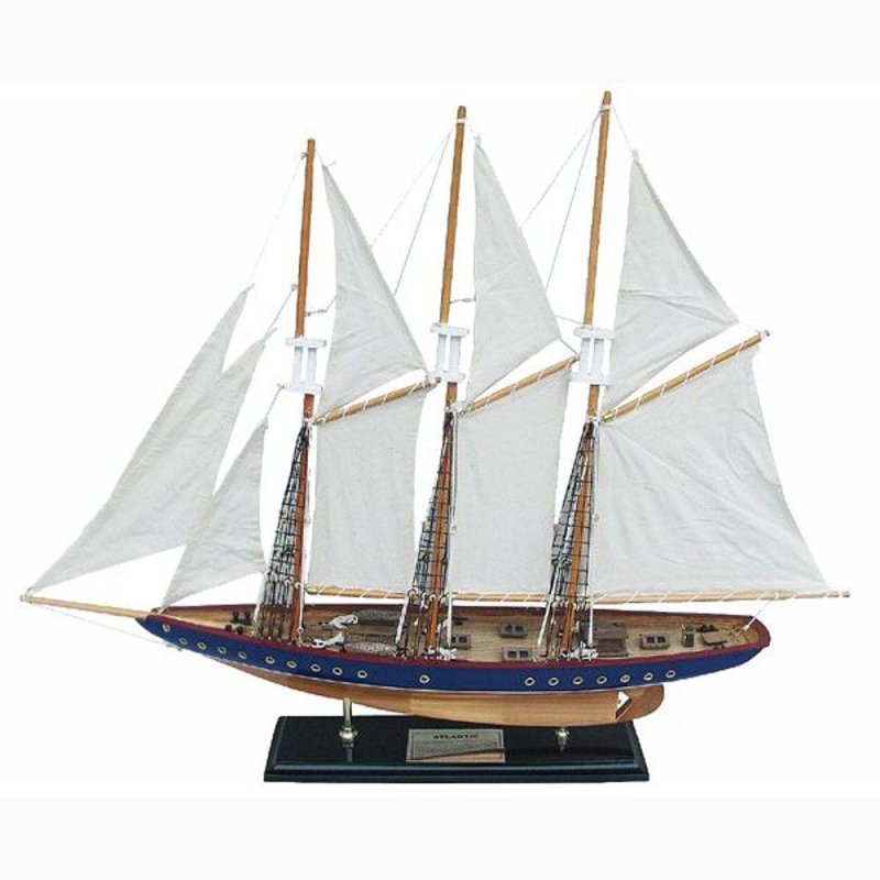 Rennschoner Atlantic, Historischer 3-Mast-Schoner, Modell Segelschiff