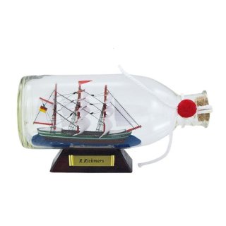 Buddelschiff, Flaschenschiff "Rickmer Rickmers", Segelschiff Flasche 16 cm